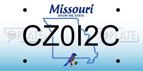CZ0I2C Missouri License Plate