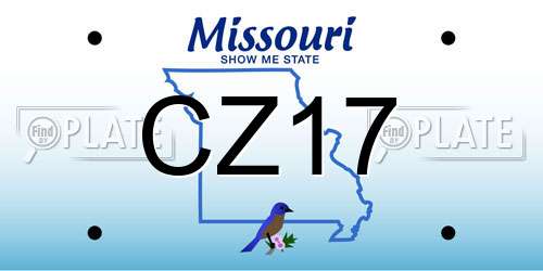 CZ17 Missouri License Plate