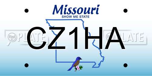CZ1HA Missouri License Plate