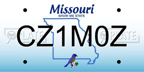 CZ1M0Z Missouri License Plate