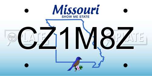CZ1M8Z Missouri License Plate