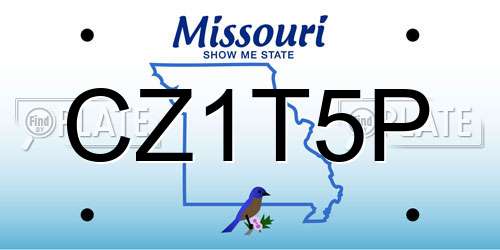 CZ1T5P Missouri License Plate