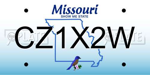 CZ1X2W Missouri License Plate