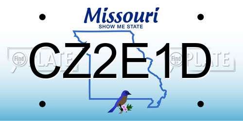 CZ2E1D Missouri License Plate