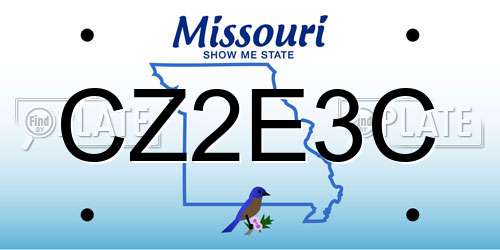 CZ2E3C Missouri License Plate