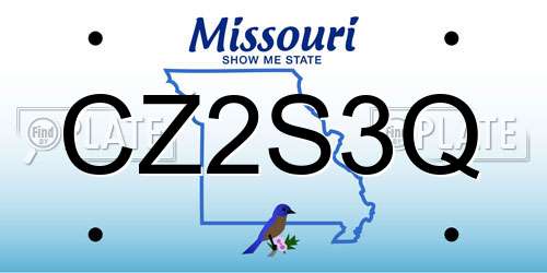 CZ2S3Q Missouri License Plate