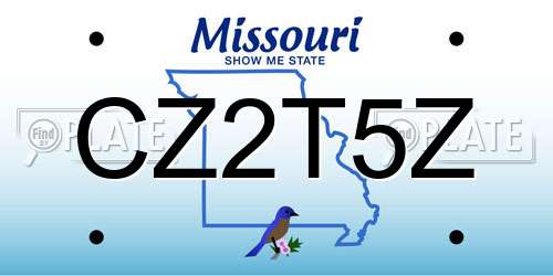 CZ2T5Z Missouri License Plate