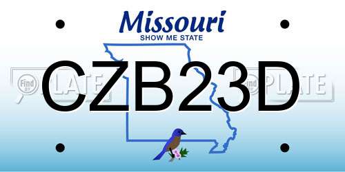 CZB23D Missouri License Plate