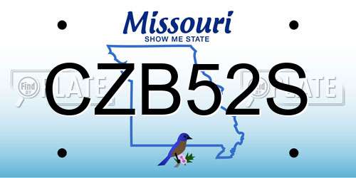 CZB52S Missouri License Plate