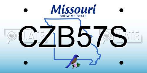 CZB57S Missouri License Plate