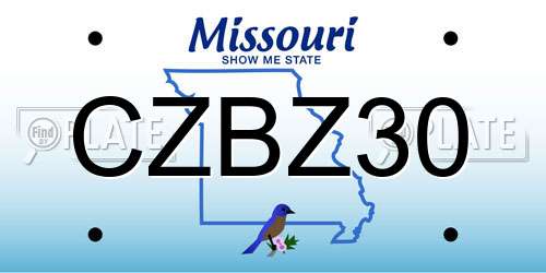 CZBZ30 Missouri License Plate