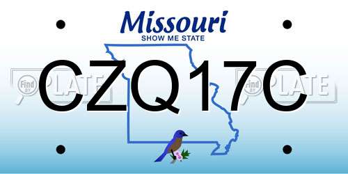 CZQ17C Missouri License Plate
