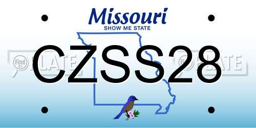 CZSS28 Missouri License Plate