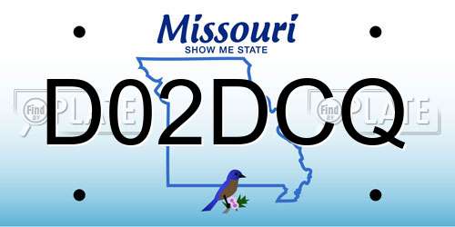 D02DCQ Missouri License Plate
