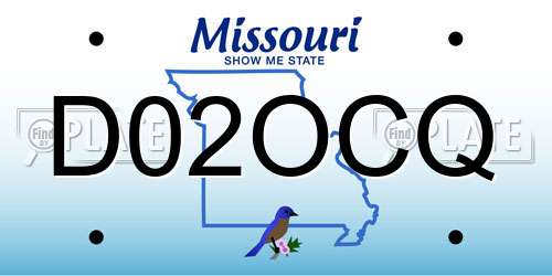 D02OCQ Missouri License Plate