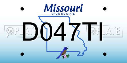 D047TI Missouri License Plate