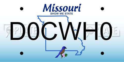 D0CWH0 Missouri License Plate