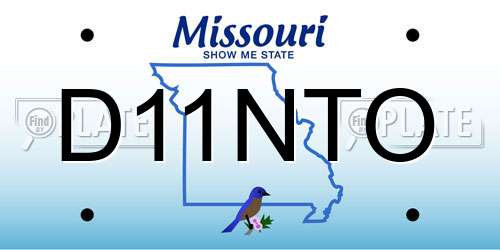 D11NTO Missouri License Plate