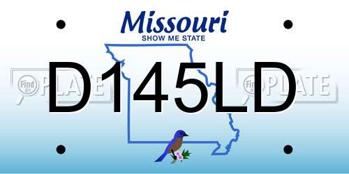 D145LD Missouri License Plate