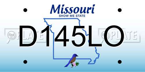 D145LO Missouri License Plate