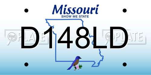 D148LD Missouri License Plate