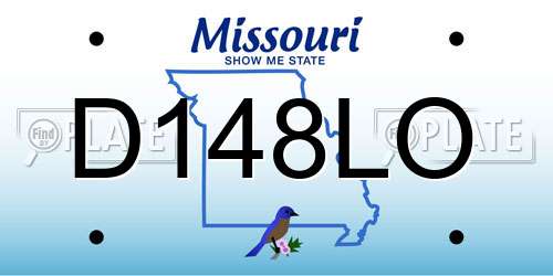 D148LO Missouri License Plate