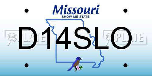 D14SLO Missouri License Plate