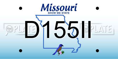 D155II Missouri License Plate