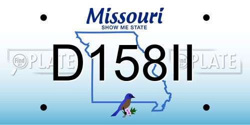 D158II Missouri License Plate