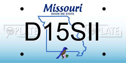 D15SII Missouri License Plate