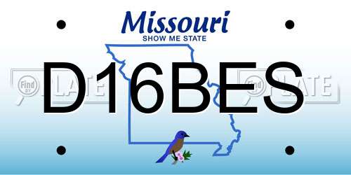 D16BES Missouri License Plate