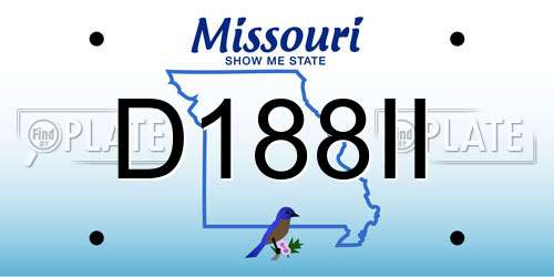D188II Missouri License Plate