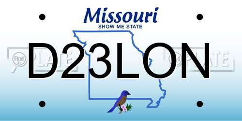 D23LON Missouri License Plate
