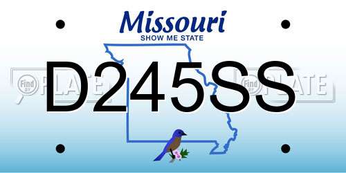 D245SS Missouri License Plate