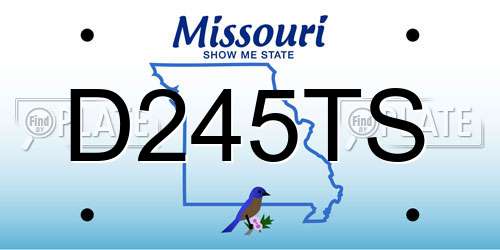 D245TS Missouri License Plate