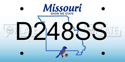 D248SS Missouri License Plate