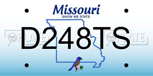 D248TS Missouri License Plate