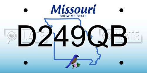D249QB Missouri License Plate