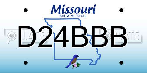 D24BBB Missouri License Plate
