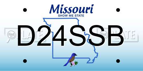 D24SSB Missouri License Plate