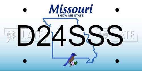 D24SSS Missouri License Plate