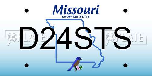 D24STS Missouri License Plate
