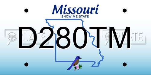 D280TM Missouri License Plate