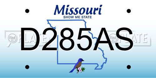 D285AS Missouri License Plate