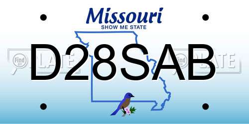 D28SAB Missouri License Plate