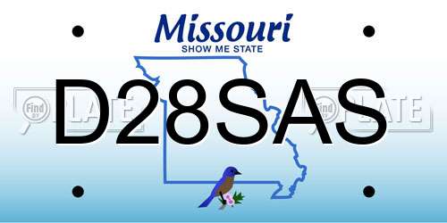 D28SAS Missouri License Plate