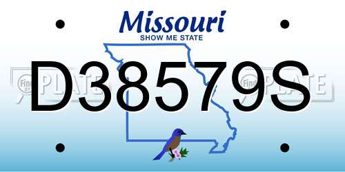 D38579S Missouri License Plate