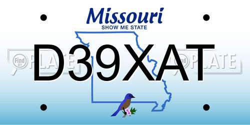 D39XAT Missouri License Plate