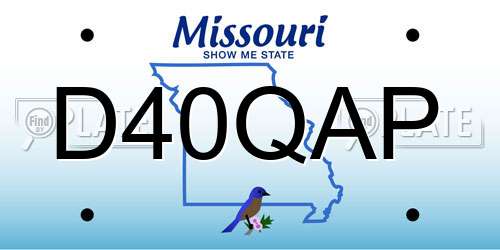 D40QAP Missouri License Plate