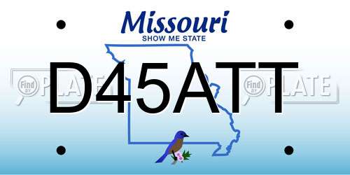 D45ATT Missouri License Plate